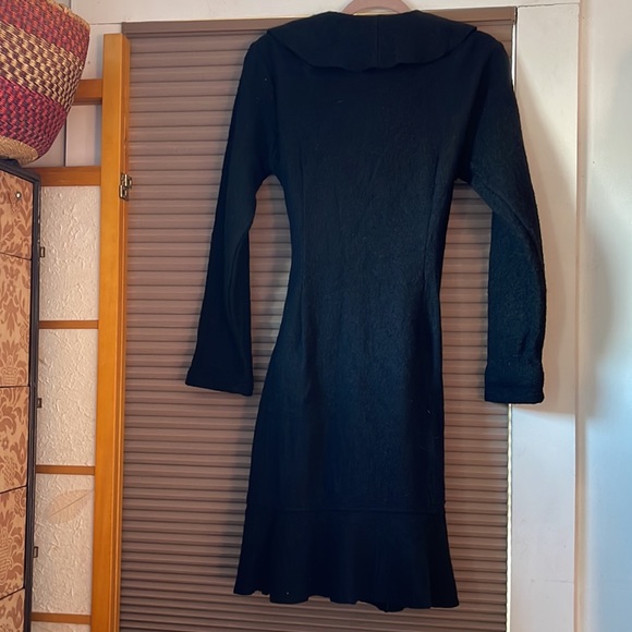 Fenn Write Manson 100% Wool Ruffle Wrap / Dress Coat size M - Picture 5 of 10